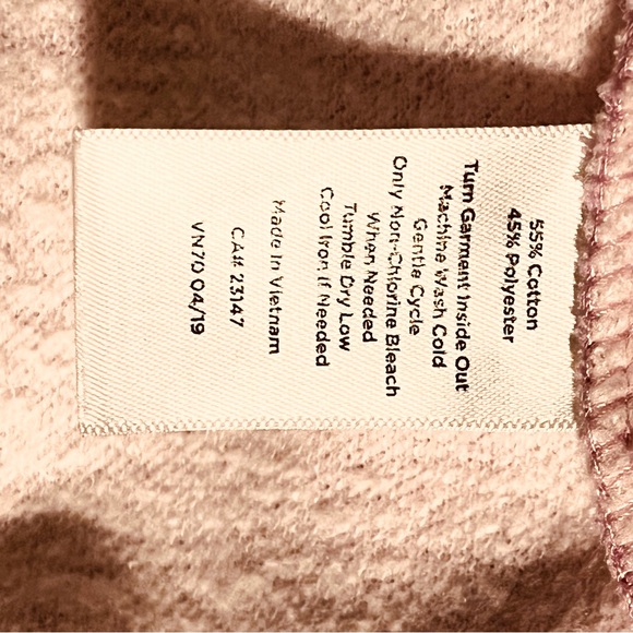 Talbots Petite Pink Heathered Shawl Neck Long Sleeved Sweatshirt Size MP - Picture 9 of 9